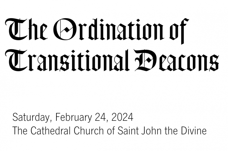 The Ordination of Transitional Deacons